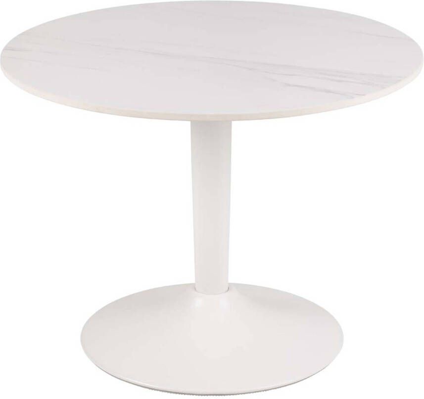 Hioshop Mitol salontafel Ø60cm keramiek wit.