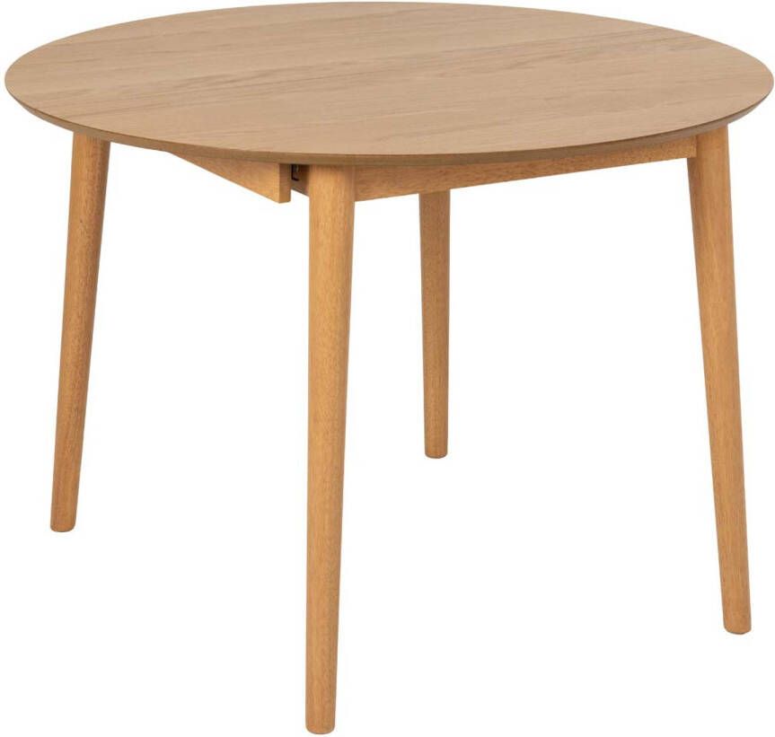 Bendt Uitschuifbare Ronde Eettafel Montreux Eiken 115-154 x 115cm Naturel