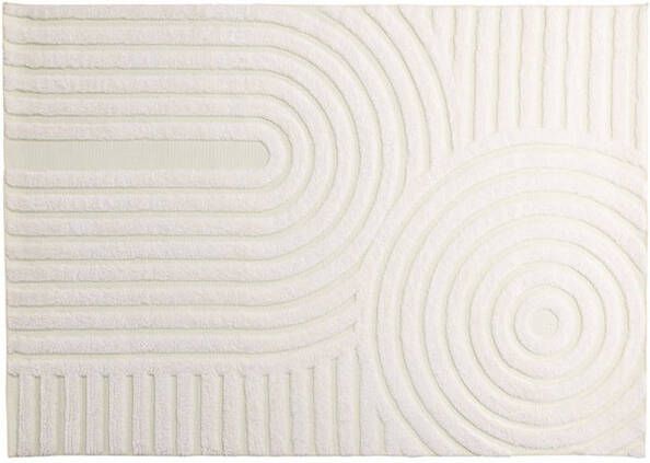 Hioshop Nikita vloerkleed 290x200cm wit.