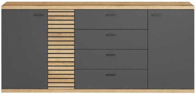 Hioshop Norris dressoir grijs eik decor.