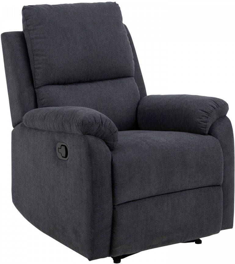 Hioshop Sabel fauteuil relaxfauteuil grijs.