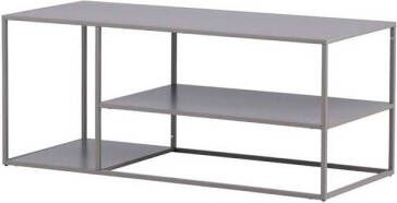 Hioshop Staal salontafel lichtgrijs.