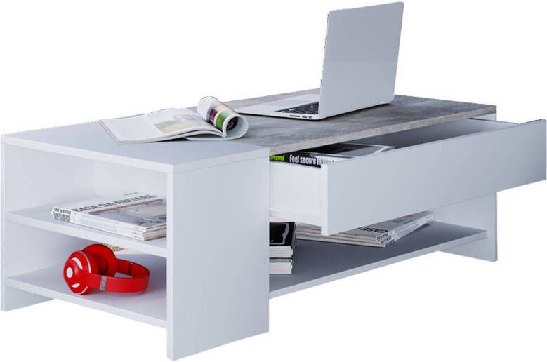 Vcm Houten Bijzettafel Salontafel Sofa-tafel Woonkamertafel Lade Tindus Houten Bijzettafel Salontafel Sofa-tafel Woonkamertafel Lade Tindus