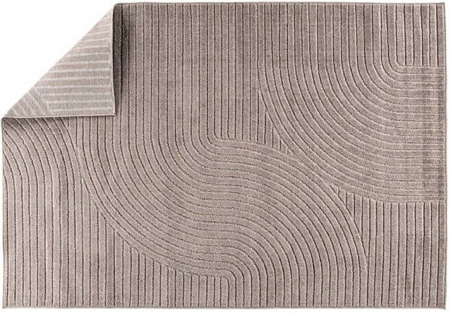 Hioshop Vince vloerkleed 200x290 cm bruin.