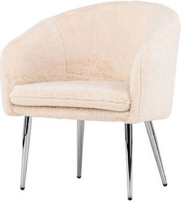 Hioshop Wanda fauteuil teddy beige.