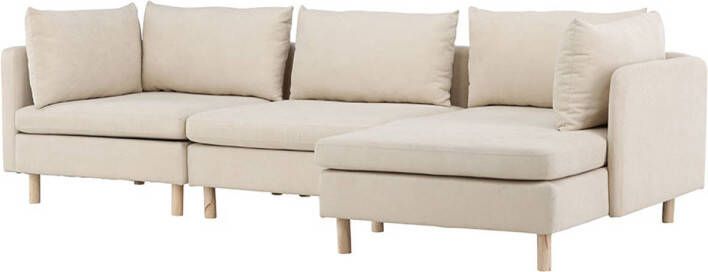 Hioshop Zero bank chaise longue bank rechtse beige.