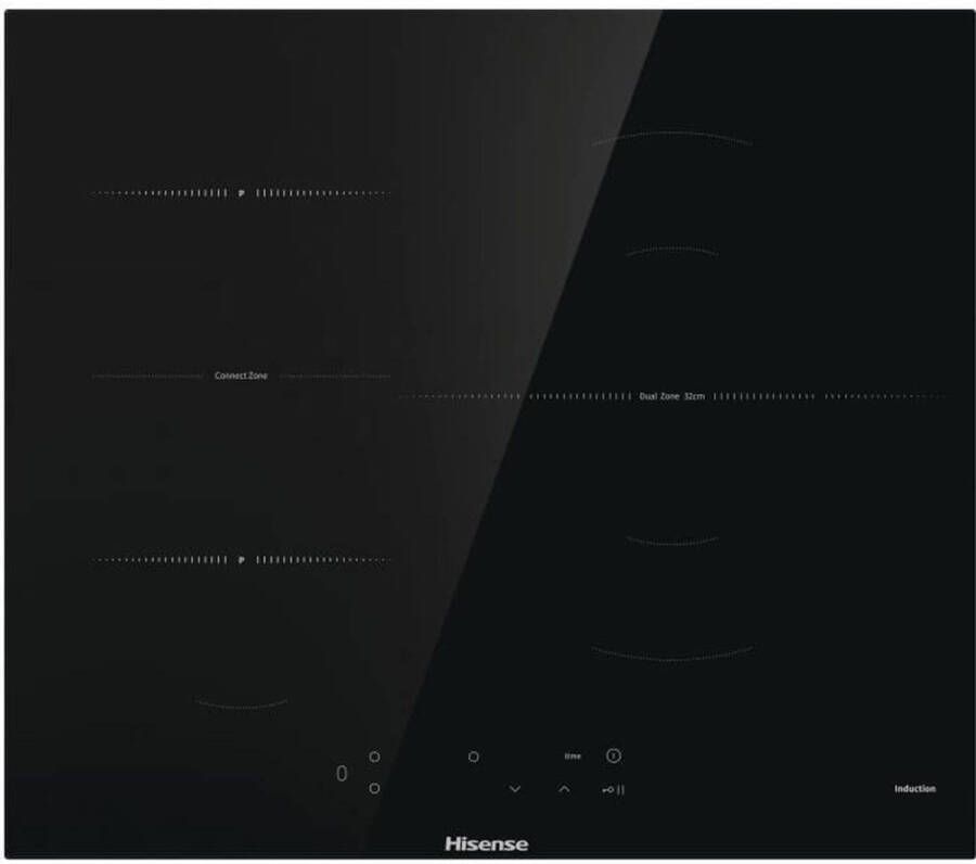 Hisense I6337C inductiekookplaat 3 zones waarvan 1 BridgeZone en 1 concentrische (32 cm) 7100 W 60 cm Zwart