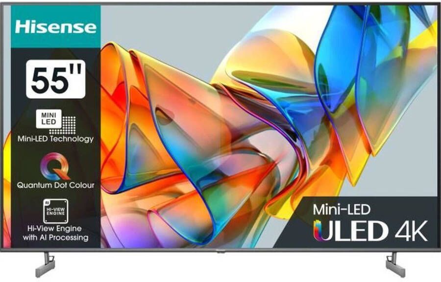 Hisense LED-TV 55U6KQ 55 (139 cm) 4K UHD Dolby Vision Smart TV 3xHDMI WiFi