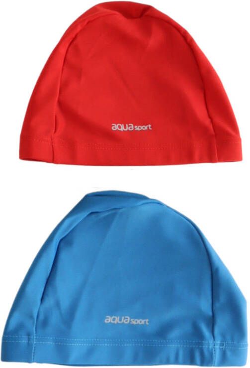 HIXA Aktive Badmuts Zwemmuts Volwassenen 3 Stuks Blauw Rood Polyester