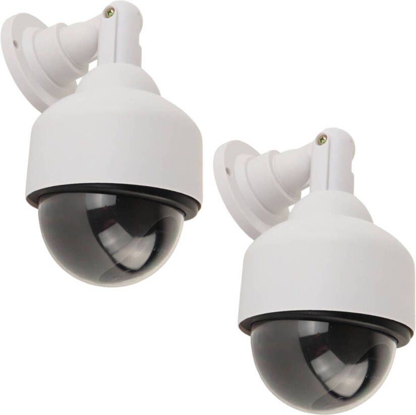 HIXA Dummy Camera 2 Stuks Buiten Beveiligingscamera Met knipperend LED lampje Rood