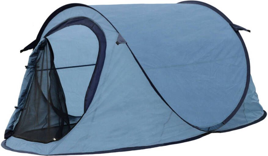 HIXA Pop-up Tent 1 Persoons Blauw 220x120x95cm Kamperen