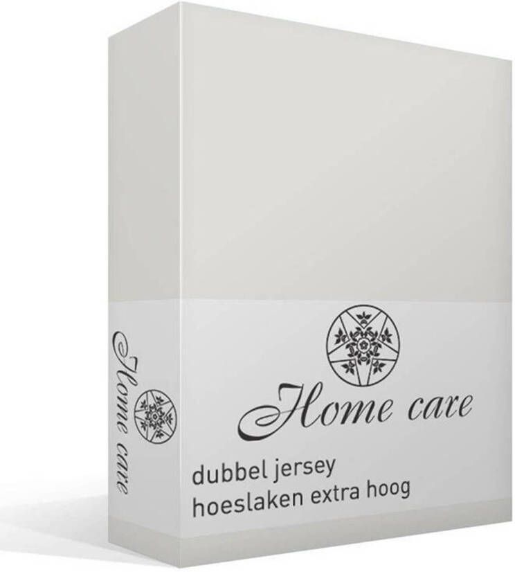 Home Care dubbel jersey hoeslaken extra hoog Lits-jumeaux (190 200x220 230 cm)