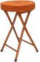 Home & Styling Bijzet krukje stoel Opvouwbaar bruin Ribcord D33 x H49 cm Krukjes - Thumbnail 2