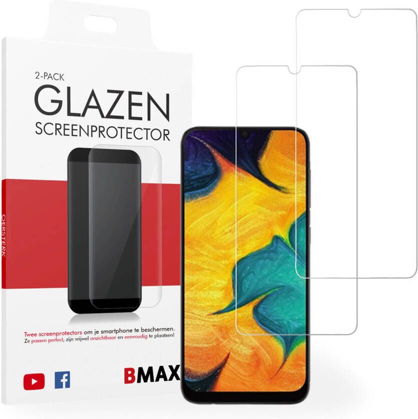 HomeLiving 2-pack BMAX Samsung Galaxy A30 Screenprotector Glass 2.5D