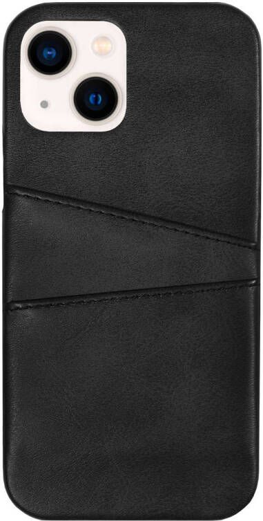 HomeLiving BMAX PU Leather Card Slots Hard Case hoesje voor iPhone 13 Black Zwart