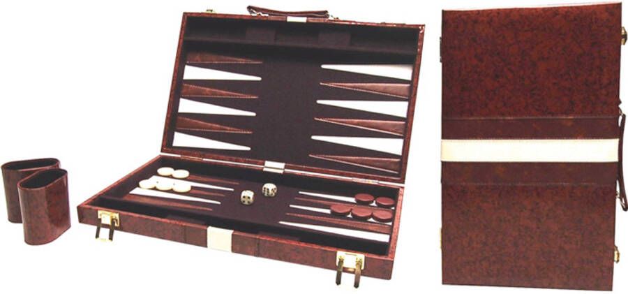 Buffalo backgammon Piping bruin 38x24 cm