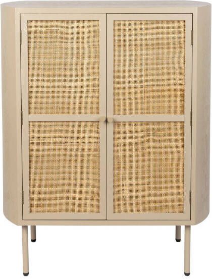 Housecraft Living Housecraft Amaya Kast Laag 2 deurs Rotan Beige