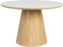 Housecraft Living Housecraft Almira Eettafel Rond 115 cm Hout Wit Bruin - Thumbnail 1