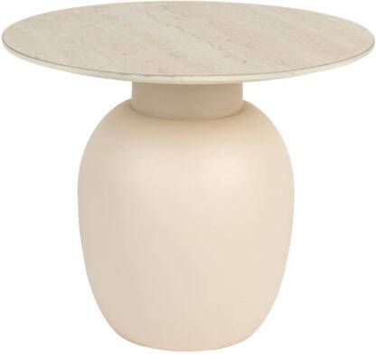 Housecraft Living Housecraft Karula Bijzettafel Travetin-Look 50x50 cm Laag Beige