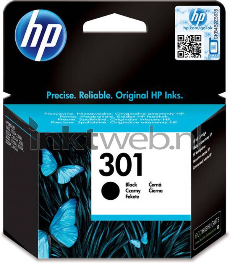 HP 301 INK BLACK inktcartridges (kleur)