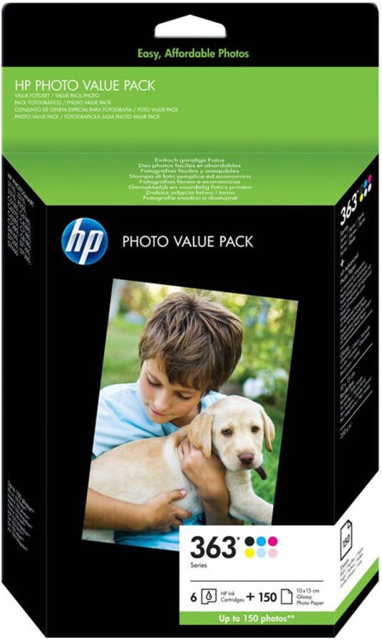 HP 363 6-pack Multipack zwart en kleur cartridge