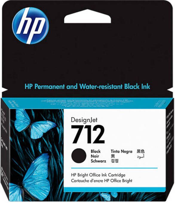 HP 3ED70A 712 DNJ ink black ST 38ml