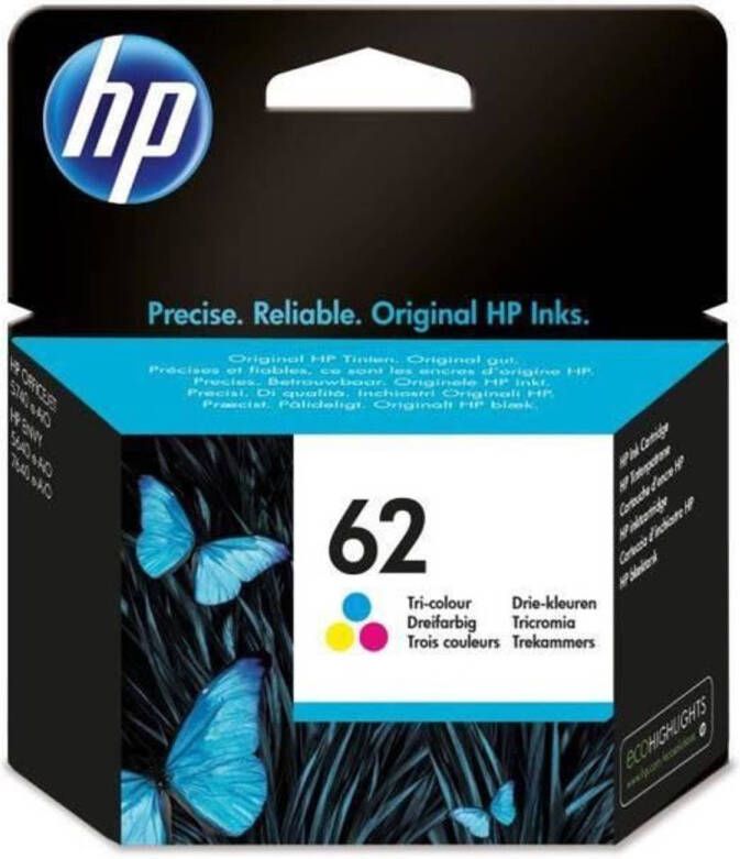 HP 62 originele drie-kleuren inktcartridge voor Envy 5540 5640 7640 (C2P06AE)
