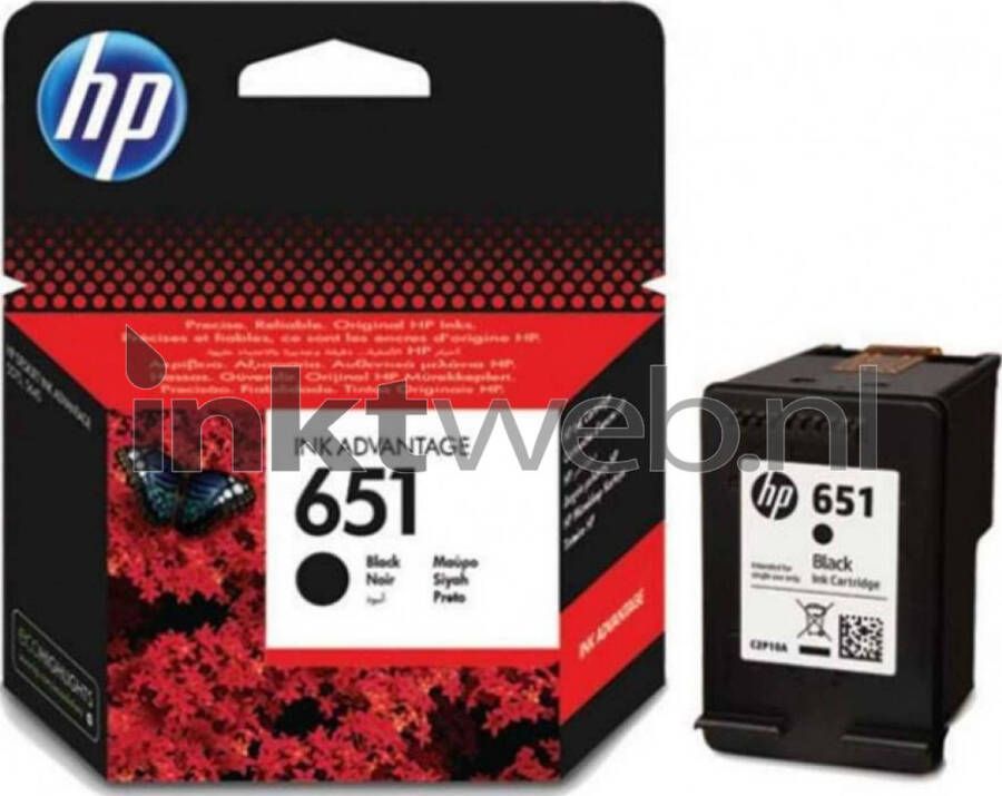 HP 651 zwart cartridge