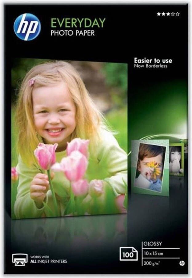 HP CR757A Glanzend fotoprintpapier 100 vellen 200 gram Wit