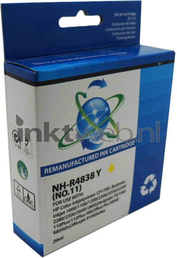 HP Huismerk 11 geel cartridge