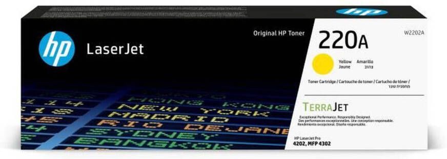 HP Originele 220A gele tonercartridge (W2202A) voor LaserJet Pro 4202 4302