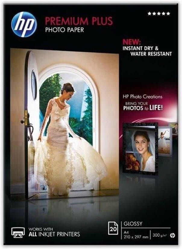 HP Premium Plus fotopapier glanzend 300 g m2 A4 20 vel (CR672A)