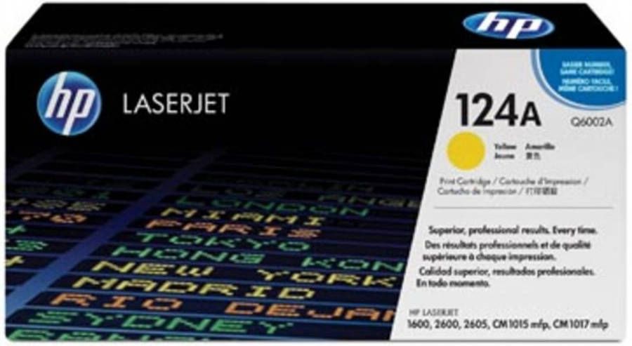 HP Tonercartridge geel 124A 2000 pagina&apos;s Q6002A