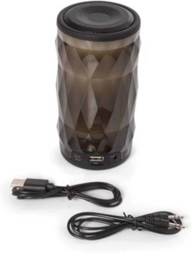 HQ-Power stereo-speaker led Bluetooth 5W 5 2 x 14 5 cm bruin