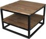 HSM Collection salontafel met onderplank Leroy naturel mat zwart 60x60x44 cm Leen Bakker - Thumbnail 2