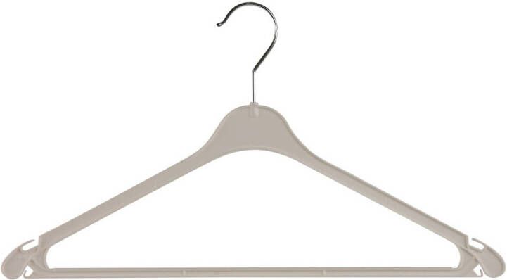 Merkloos kledinghangers K43 Wit met inkepingen 43 cm 20 st