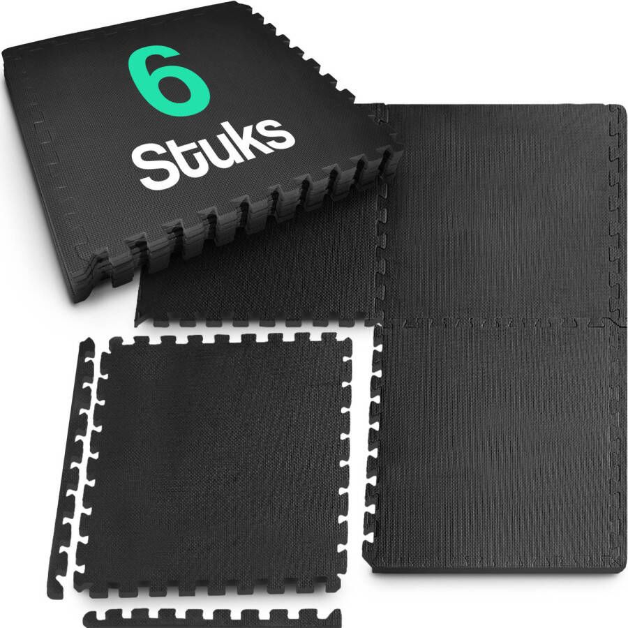 Hulser Puzzelmat 60 x 60 x 1 2 cm 6 stuks 2 16m2 EVA foam mat Fitnessmat Vloerbeschermer Fitness vloer