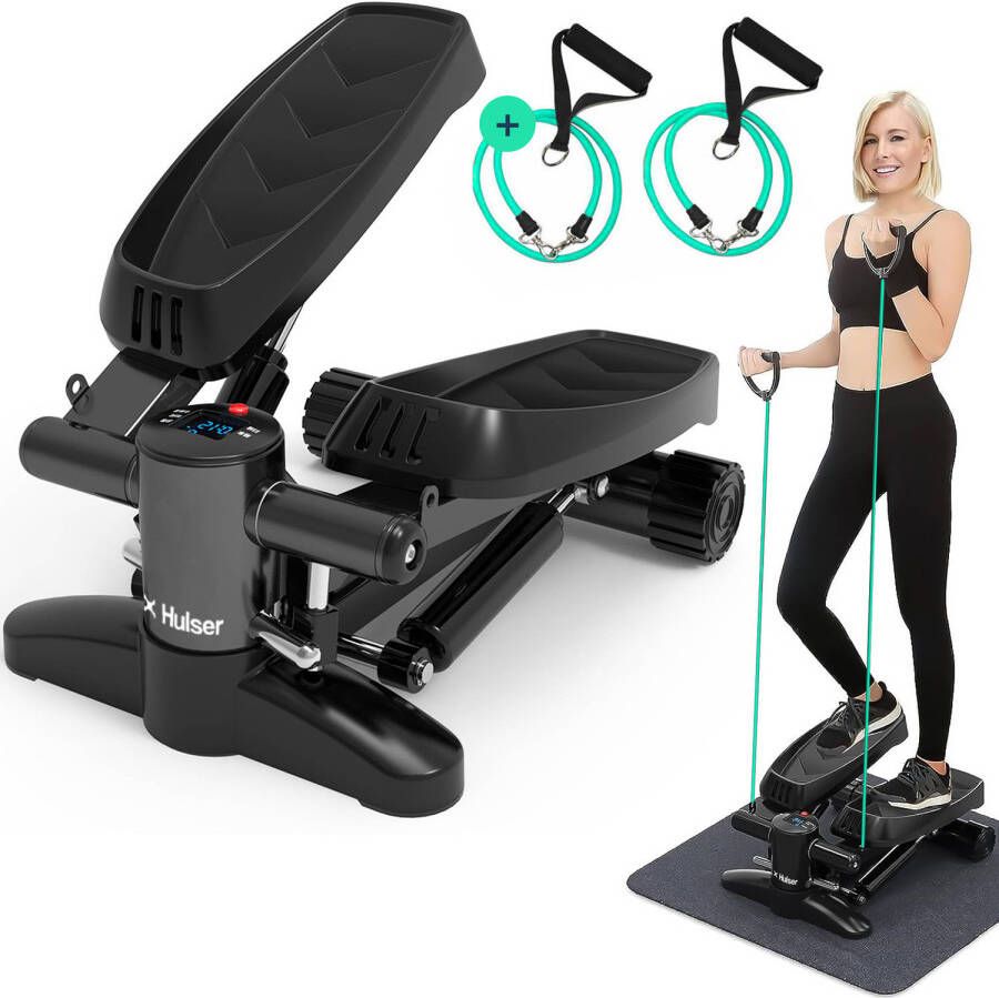 Hulser Stepper met display Met weerstandsbanden Home gym fitnessapparaat Thuis sporten Mini cardio home trainer