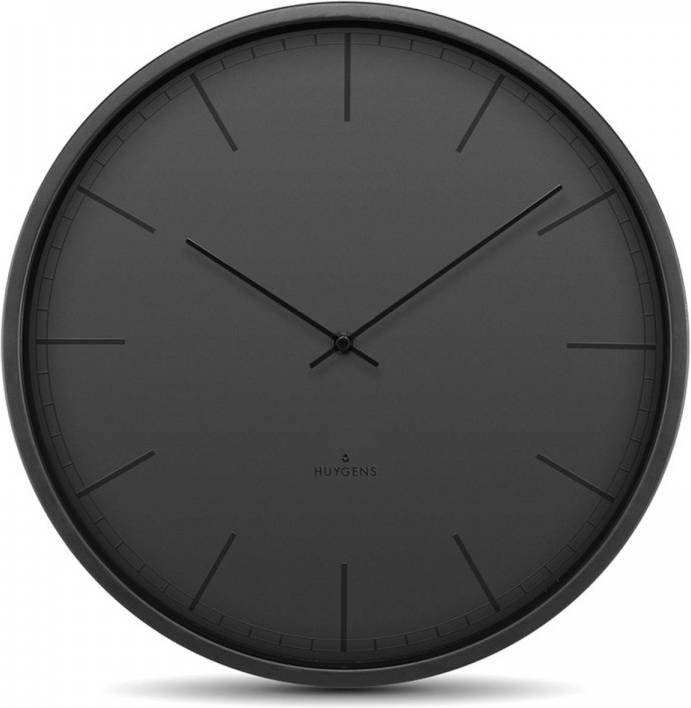 Huygens Tone Index 35cm Zwart Wandklok Stil Quartz uurwerk