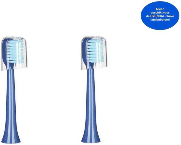 Hyundai Electronics Elektrische Tandenborstel Wave Opzetborstels zacht blauw 2 stuks