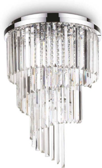 Ideal Lux Carlton Plafondlamp Metaal E14 Chroom