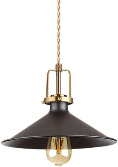 Ideal Lux Eris Hanglamp Moderne Zwarte Hanglamp van Metaal 29 x 29 x 208 cm