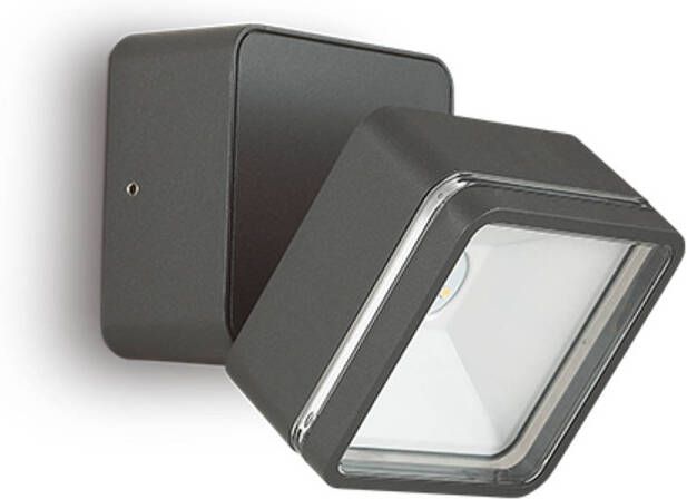 Ideal Lux Omega Square Wandlamp Metaal Led Grijs