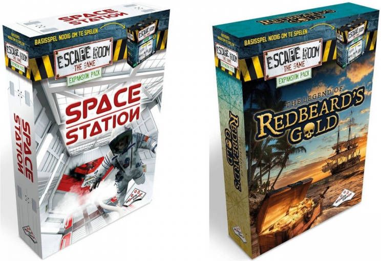 Identity Games Escape Room Uitbreidingsbundel 2 Stuks Uitbreiding Space Station & Uitbreiding Redbeard&apos;s Gold
