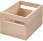 IDesign Opbergbox met Handvat 25.4 x 12.7 x 15.5 cm Paulownia Hout Eco Wood - Thumbnail 6