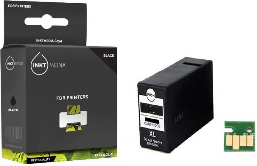 Inktmedia Inktcartridge Geschikt Canon PGI-1500XL BK inktcartridge zwart hoge capaciteit Cartridge met Inkt