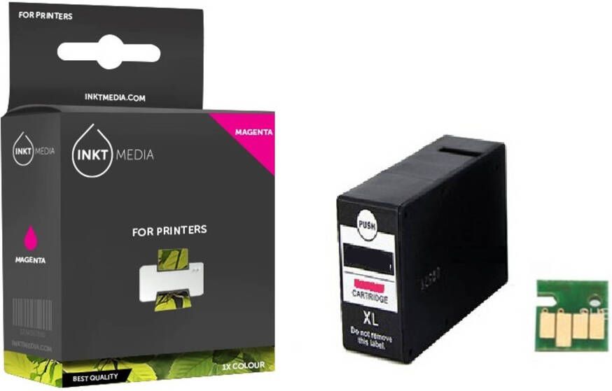 Inktmedia Inktcartridge Geschikt Canon PGI-2500XL M inktcartridge magenta hoge capaciteit Cartridge met Inkt