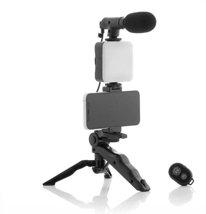 Innovagoods Vloggingset met lamp microfoon en afstandsbediening Plodni 6 Onderdelen
