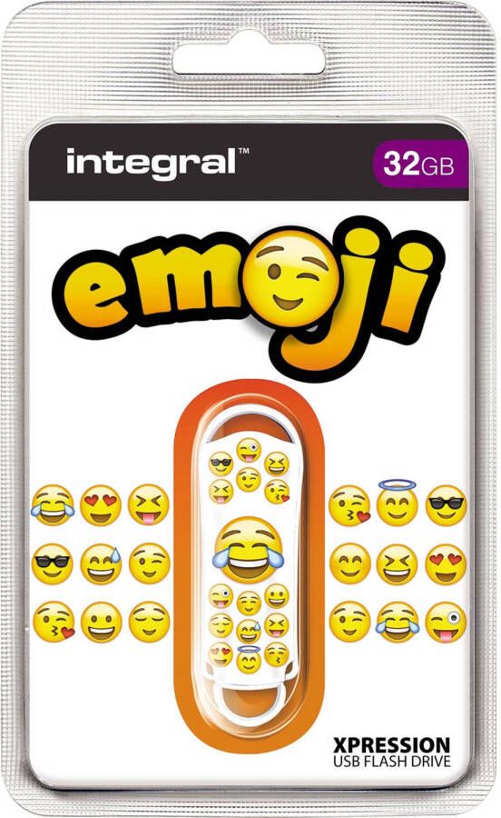 Integral Xpression Emoji USB 2.0 stick 32 GB wit