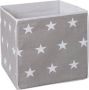 Interbaby Roba Opbergmand Little Stars 34 X 34 Cm Polykatoen Grijs wit - Thumbnail 2